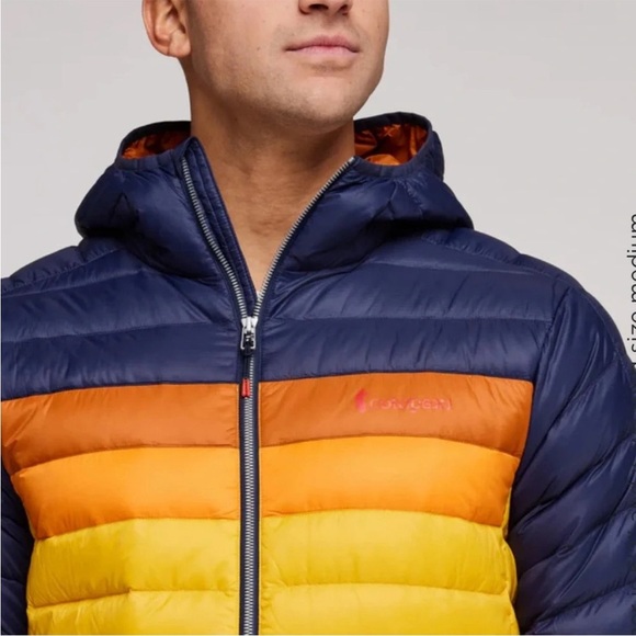 Cotopaxi Men’s XXL Fuego Hooded Down Puffer Jacket Blue Maritime Sunset NWT - Picture 11 of 14